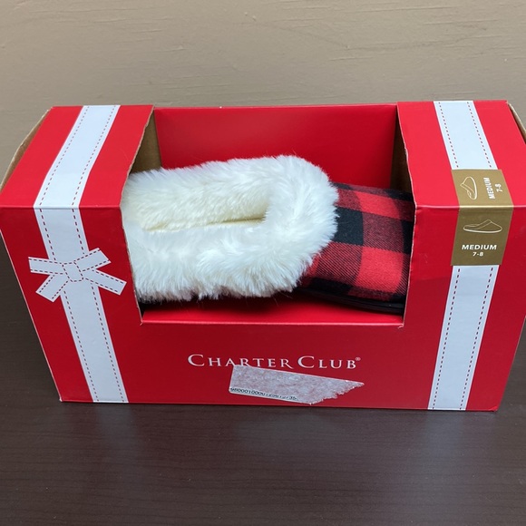 Women charter Club Member 7-8 Slipper in Gift Box - Picture 6 of 6